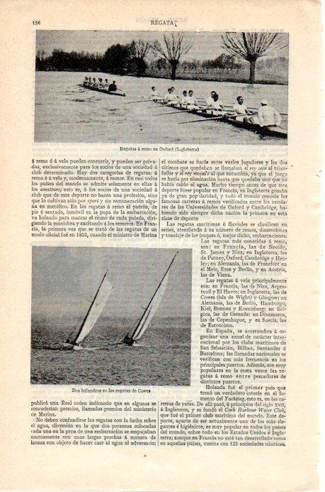 LAMINA V07810: Regatas a remo en Oxford