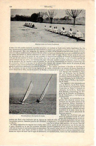 LAMINA V07810: Regatas a remo en Oxford