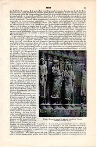 LAMINA V07832: Arcada de la Catedral de Reims