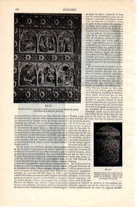 LAMINA V07847: Triptico relicario aragones de 1390