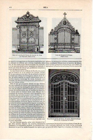 LAMINA V07843: Tipos de rejas