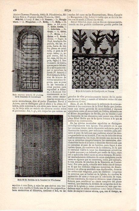 LAMINA V07841: Rejas en Canterbury Verona y Winchester