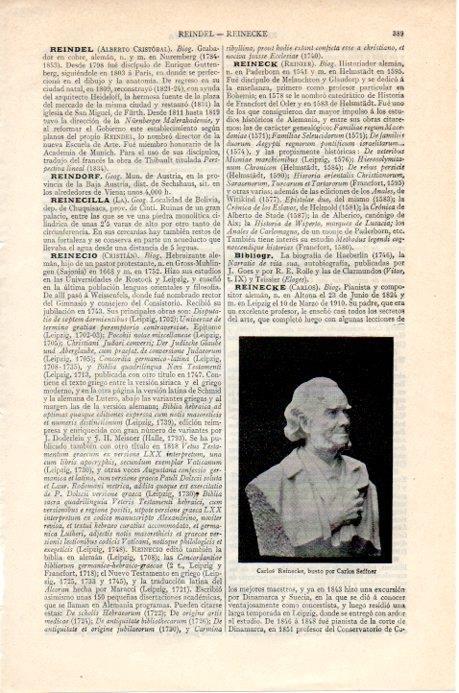 LAMINA V07837: Busto de Reinecke