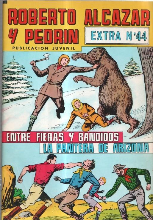 Valenciana: Roberto Alcazar y Pedrin color extra numero 44: Entre fieras y bandidos-La pantera de Arizona