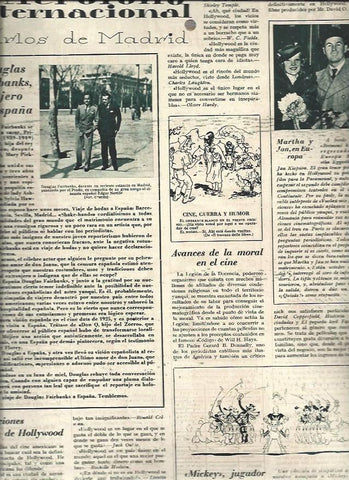 LAMINA 31126: Douglas Fairbanks en España