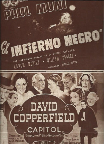 LAMINA 31142: Anuncio de El infierno negro y David Copperfield