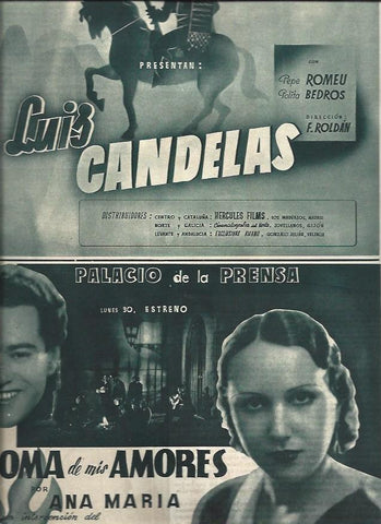 LAMINA 31147: Anuncio de Luis Candelas y Paloma de mis amores