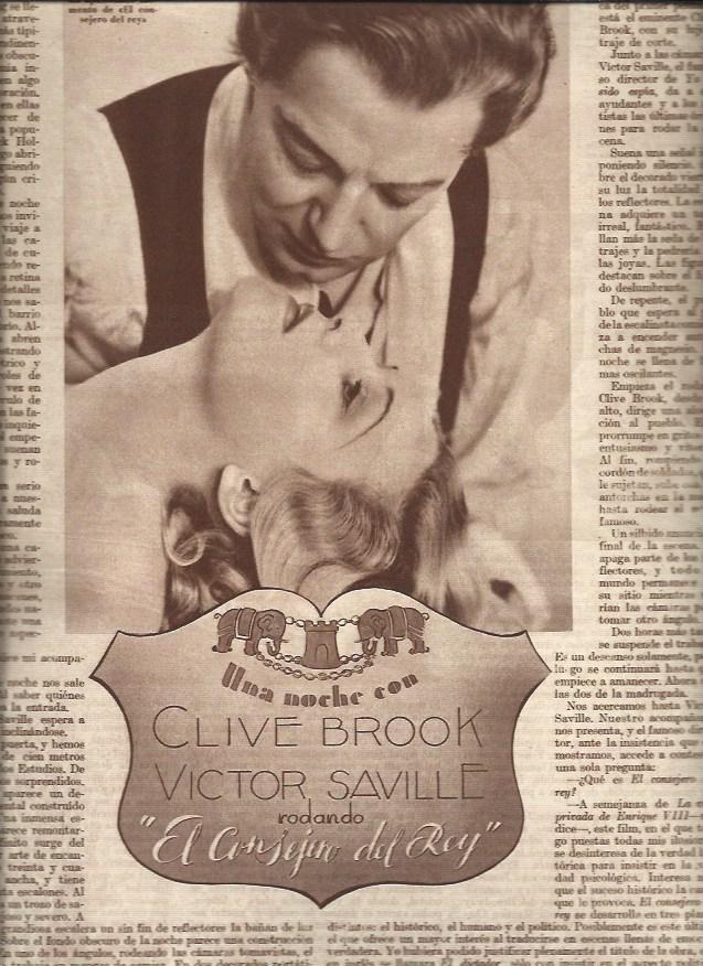 LAMINA 31106: Clive Brook y Madeleine Carroll en El consejero del rey