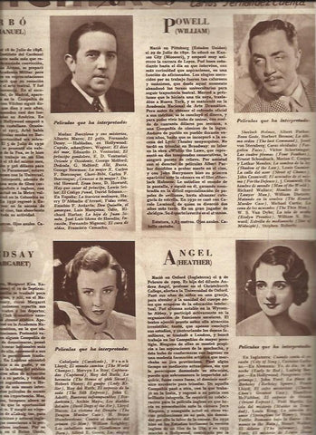 LAMINA 31107: Manuel Arbo, William Powell, Margaret Lindsay y Heather Angel