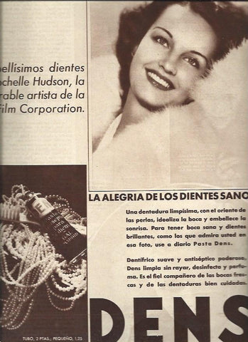 LAMINA 31120: Publicidad de Dens con Rochelle Hudson