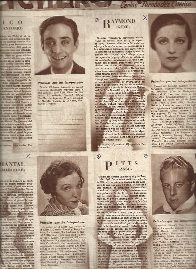 LAMINA 31150: Antonio Vico, Gene Raymond, Marcelle Chantal y Zasu Pitts
