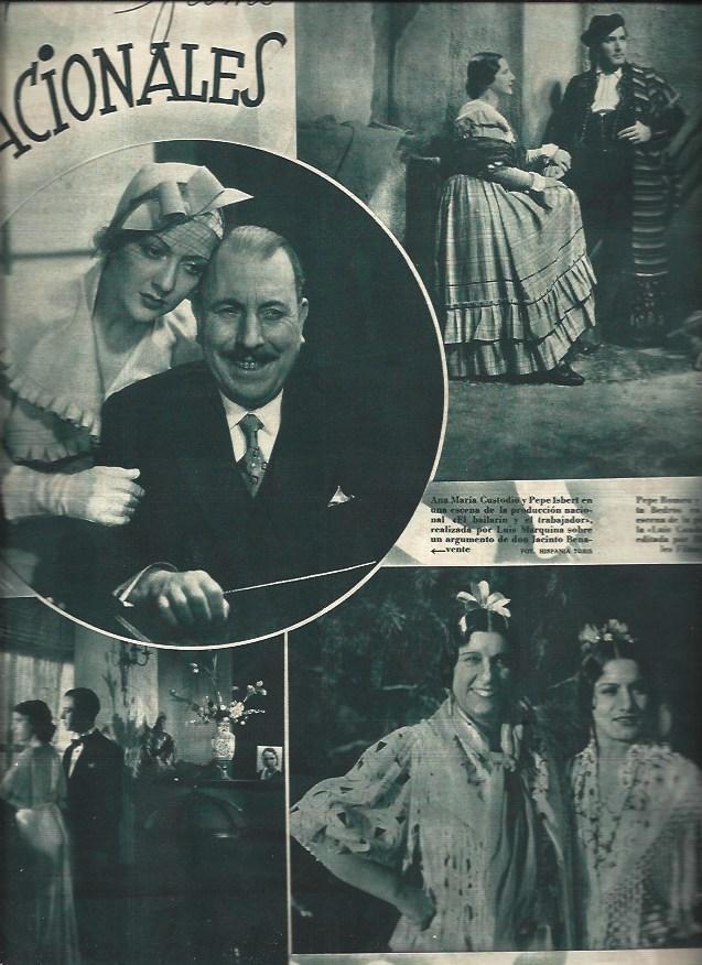 LAMINA 31151: Escenas de Paloma de mis amores, Maria de la O y El bailarin y el trabajador