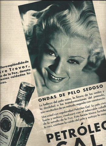 LAMINA 31194: Publicidad de Petroleo Gal con Claire Trevor