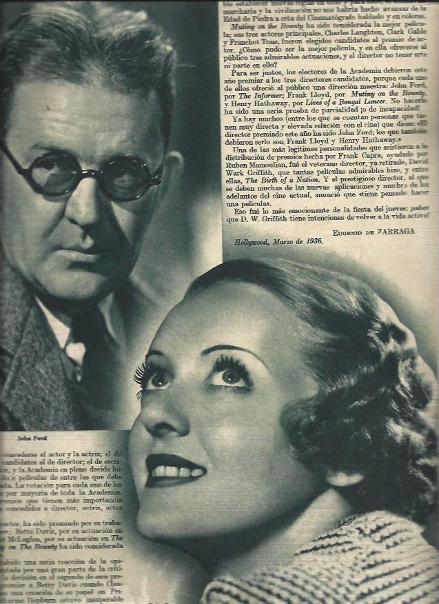 LAMINA 31157: John Ford y Bette Davis