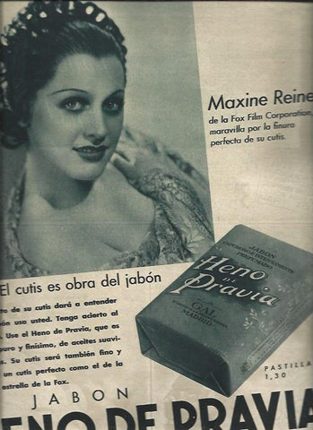 LAMINA 31158: Maxine Reiner en publicidad de Heno de Pravia