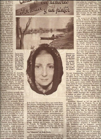 LAMINA 31097: Madeleine Renaud en La belle Mariniere