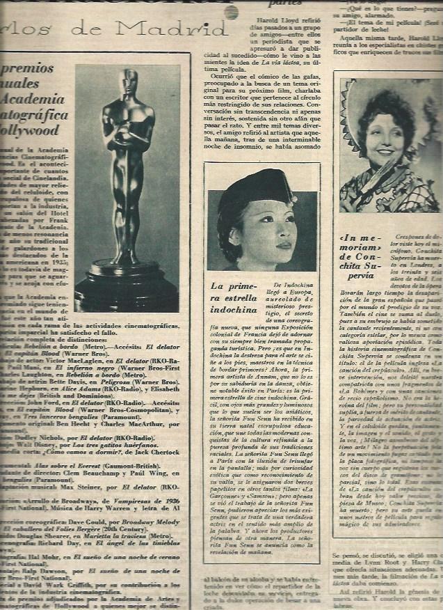 LAMINA 31165: Los premios Oscar de 1936