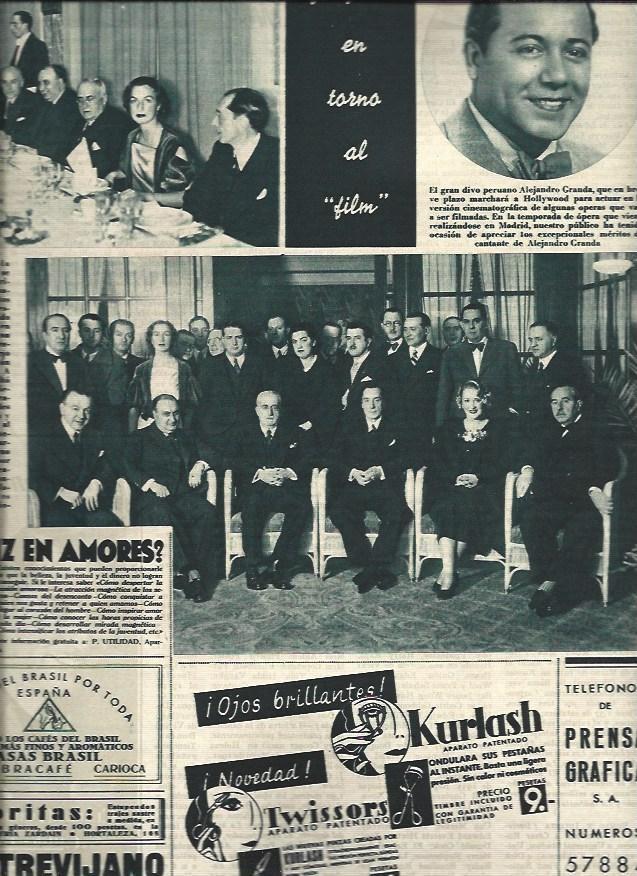 LAMINA 31020: Alejandro Granda y publicidad