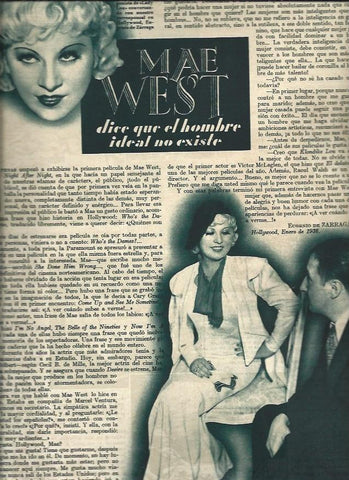 LAMINA 31022: Mae West, entrevista