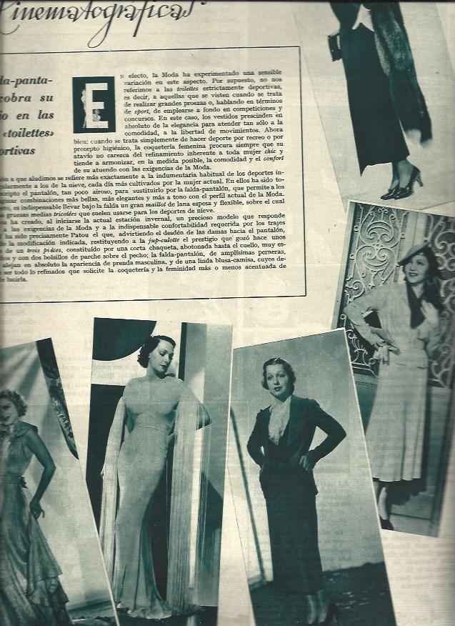 LAMINA 31023: Moda de falda-pantalon