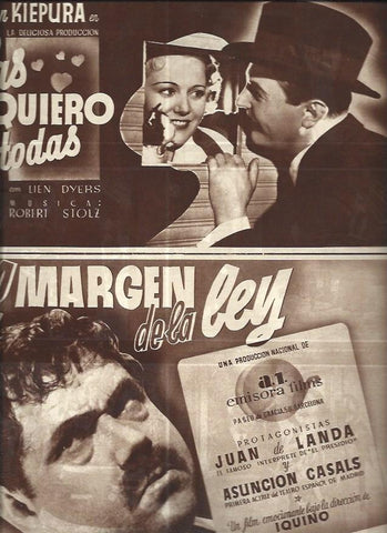 LAMINA 31033: Anuncio de Las quiero a todas y Al margen de la ley