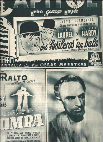 LAMINA 31001: Publicidad del Capitol y del Rialto y foto de Conrad Veidi