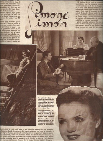 LAMINA 31010: Simone Simon en Ojos negros