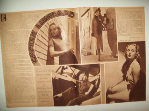 LAMINA 30999: Carole Lombard, pagina doble