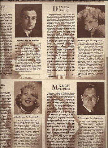 LAMINA 31070: Jose Buchs, Lily Amita, Ann Sothern y Fredric March