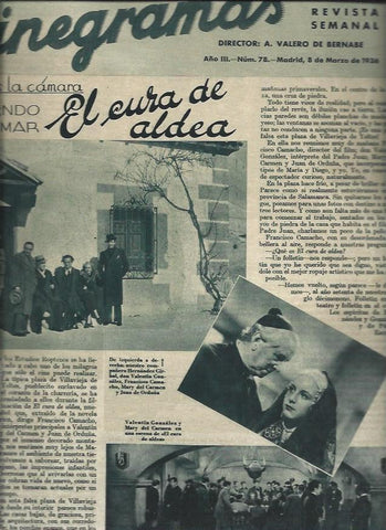 LAMINA 31079: Escenas y rodaje de El cura de aldea