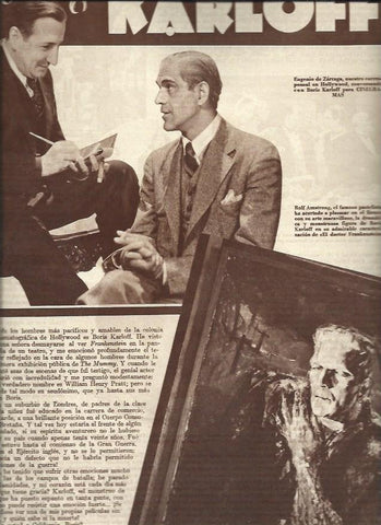 LAMINA 31089: Boris Karloff y Eugenio de Zarraga