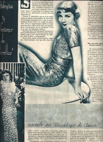 LAMINA 31043: Claudette Colbert en Decalogo de amor