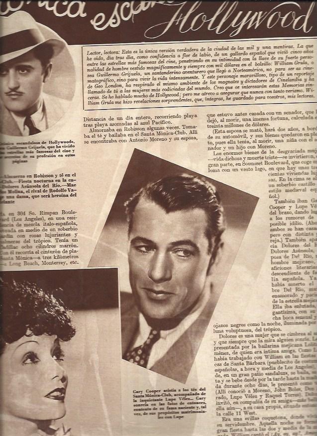 LAMINA 31049: Gary Cooper, William Crula y Lupe Velez