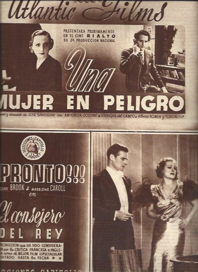 LAMINA 31050: Escena de Odette y publicidad de Una mujer en peligro