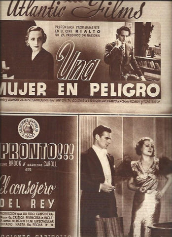 LAMINA 31050: Escena de Odette y publicidad de Una mujer en peligro