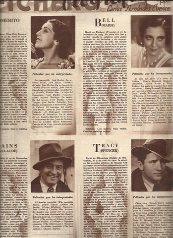 LAMINA 31053: Romerito, Marie Bell, Claude Rains y Spencer Tracy