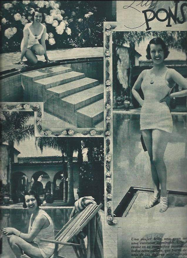 LAMINA 31058: Lily Pons en su casa