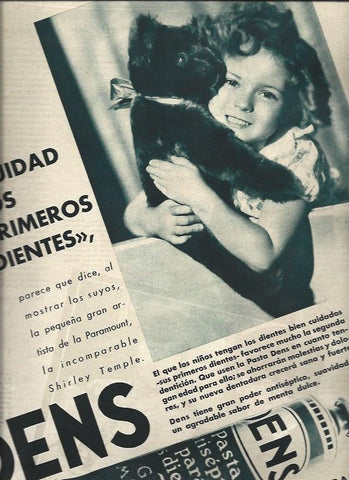 LAMINA 31062: Publicidad de Dens con Shirley Temple