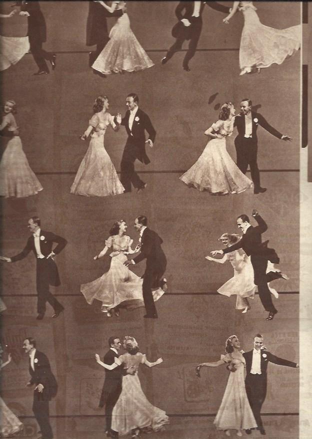 LAMINA 31065: Fred Astaire y Ginger Rogers en varios pasos de baile