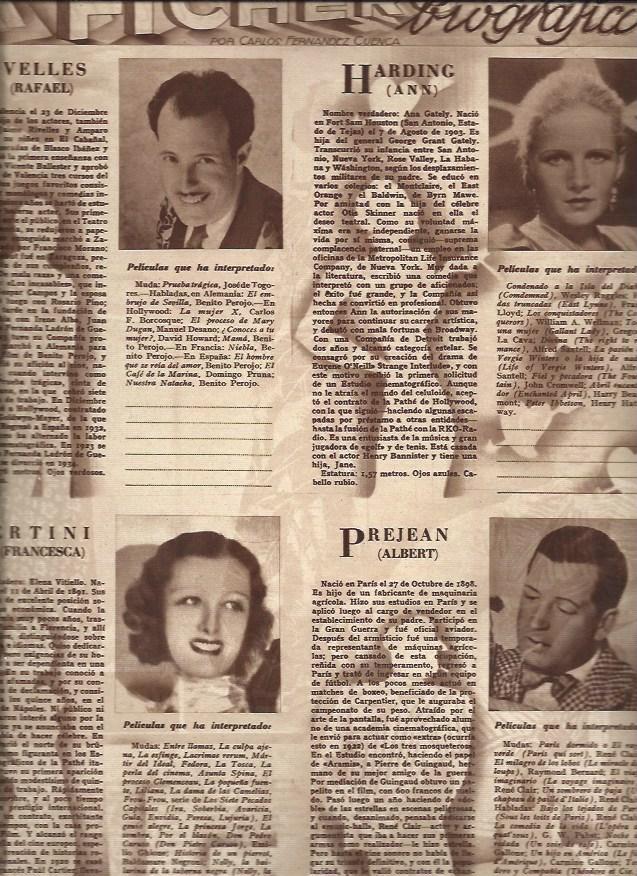 LAMINA 31350: Rafael Rivelles, Francesca Bertini, Ann Harding y Albert Prejean