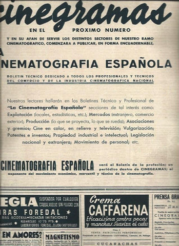 LAMINA 31353: Publicidad de La cinematografia española