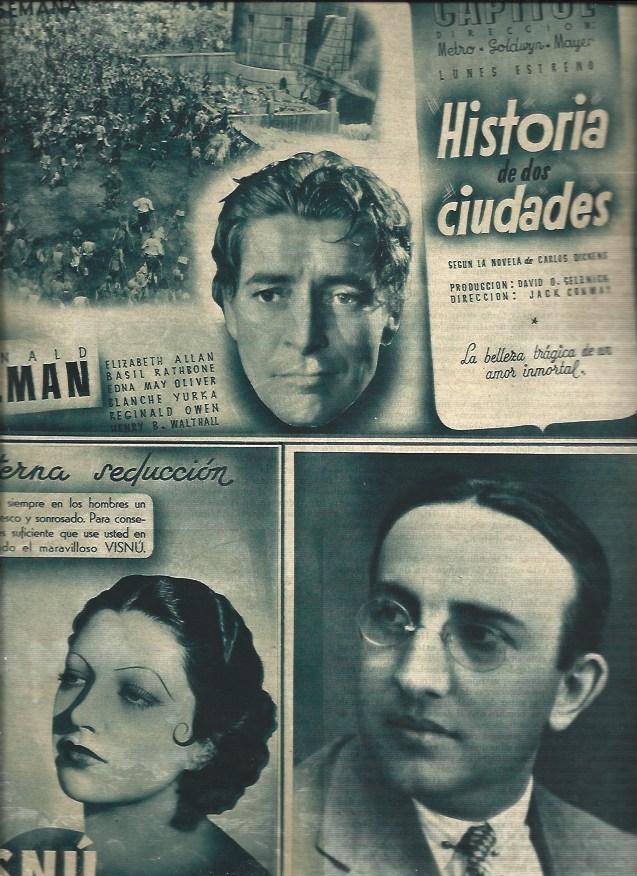 LAMINA 31361: Cartel del Capitol con Historia de dos ciudades