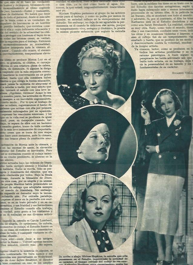 LAMINA 31363: Miriam Hopkins y Marlene Dietrich