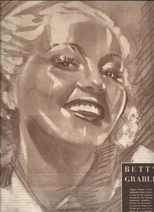LAMINA 31327: Betty Grable, por Herreros