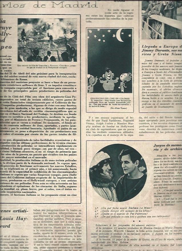 LAMINA 31330: Anuncio de la inauguración de Cinecitta