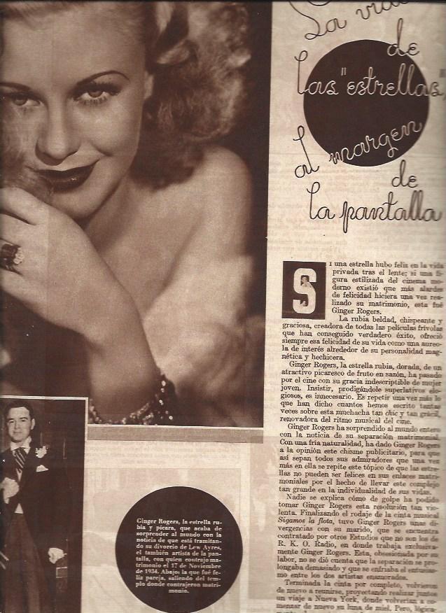 LAMINA 31338: Ginger Rogers con Lew Ayres