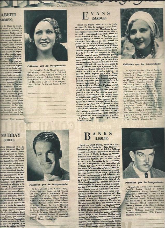 LAMINA 31331: Camen Larrabeiti, Madge Evans, Fred Mac Murray y Leslie Banks
