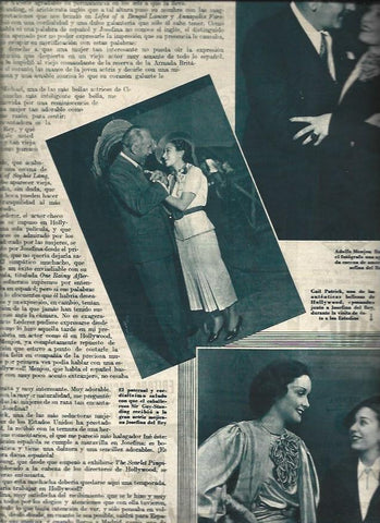 LAMINA 31403: Josefina del Rey con Sir Guy Standing
