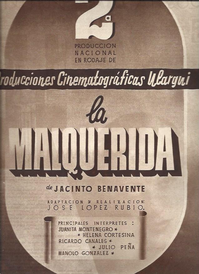 LAMINA 31408: Cartel de La malquerida de Jacinto Benavente