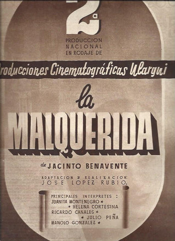 LAMINA 31408: Cartel de La malquerida de Jacinto Benavente